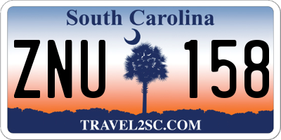 SC license plate ZNU158