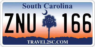 SC license plate ZNU166