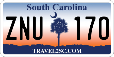 SC license plate ZNU170