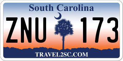 SC license plate ZNU173
