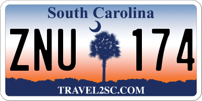 SC license plate ZNU174