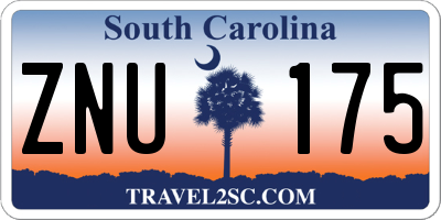 SC license plate ZNU175