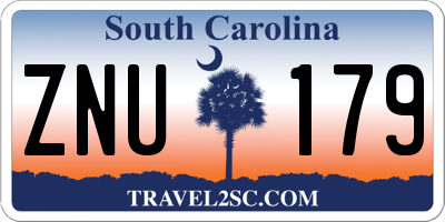 SC license plate ZNU179