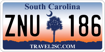 SC license plate ZNU186