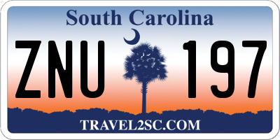 SC license plate ZNU197