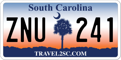 SC license plate ZNU241
