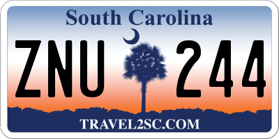 SC license plate ZNU244