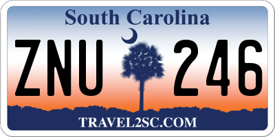 SC license plate ZNU246