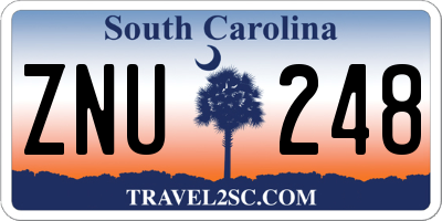 SC license plate ZNU248