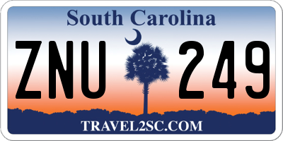 SC license plate ZNU249