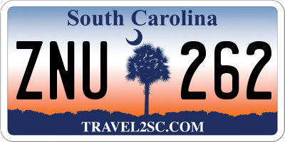 SC license plate ZNU262