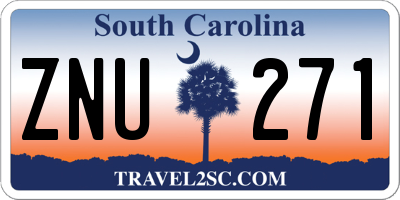 SC license plate ZNU271