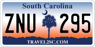 SC license plate ZNU295