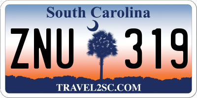 SC license plate ZNU319