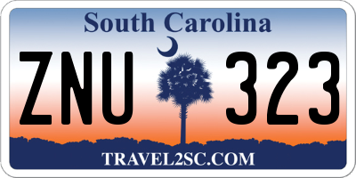 SC license plate ZNU323