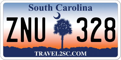 SC license plate ZNU328
