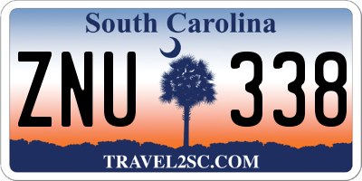 SC license plate ZNU338