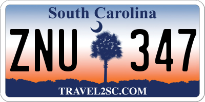 SC license plate ZNU347