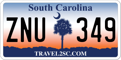 SC license plate ZNU349