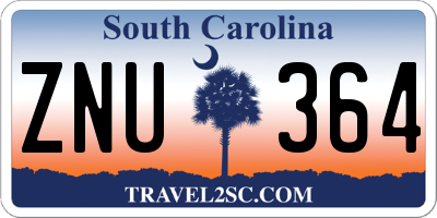 SC license plate ZNU364