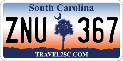 SC license plate ZNU367