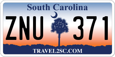 SC license plate ZNU371