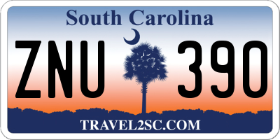SC license plate ZNU390
