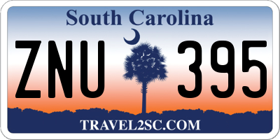 SC license plate ZNU395