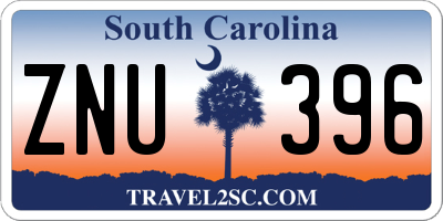 SC license plate ZNU396