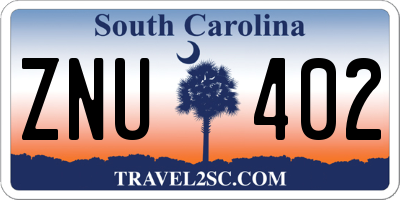 SC license plate ZNU402