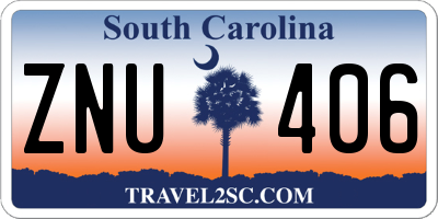 SC license plate ZNU406