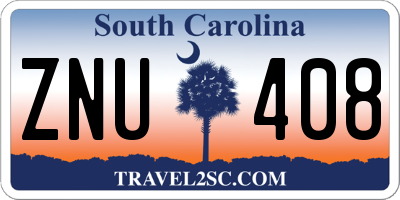 SC license plate ZNU408