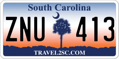 SC license plate ZNU413