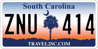 SC license plate ZNU414