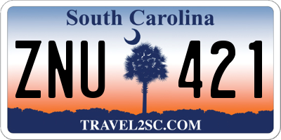 SC license plate ZNU421