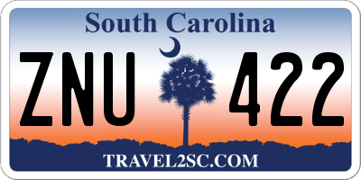 SC license plate ZNU422