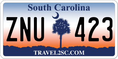 SC license plate ZNU423