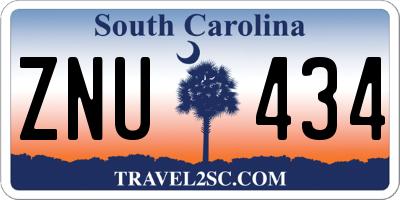SC license plate ZNU434