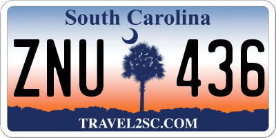SC license plate ZNU436