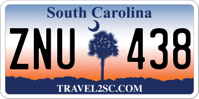 SC license plate ZNU438