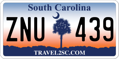 SC license plate ZNU439