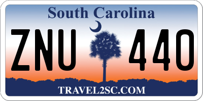 SC license plate ZNU440