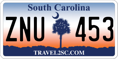 SC license plate ZNU453