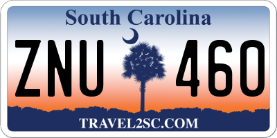 SC license plate ZNU460