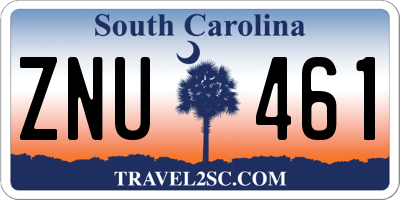 SC license plate ZNU461