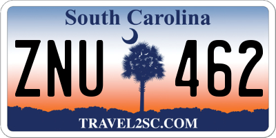 SC license plate ZNU462