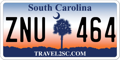SC license plate ZNU464