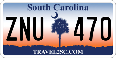 SC license plate ZNU470