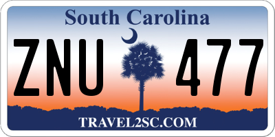 SC license plate ZNU477