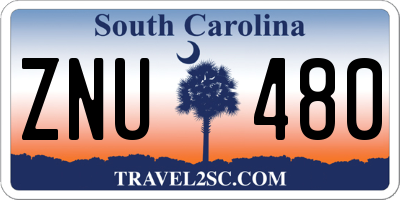 SC license plate ZNU480